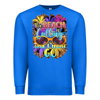 True Royal the beach is calling and i must go Premium Sweatshirt - BarkalooDesign