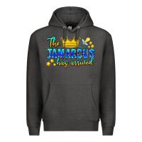 Charcoal Heather The Jamarcus Has Arrived Premium Hoodie - CowhideDigitalArt
