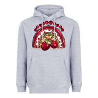 Heather Grey cherry rainbow Heavyweight Hoodie - BarkalooDesign
