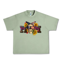 Oil Green american mom skull Urban Heavy Tee - CowGirlArtShop
