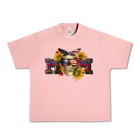 Salmon american mom skull Urban Heavy Tee - CowGirlArtShop