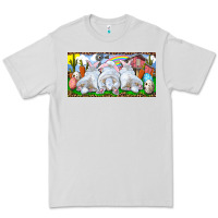 Dove Grey Easter Bunnies Premium Tee - RanaPortraitStore