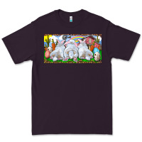 Plum Easter Bunnies Premium Tee - RanaPortraitStore