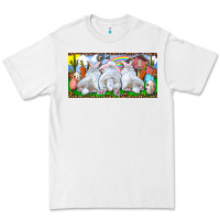 White Easter Bunnies Premium Tee - RanaPortraitStore
