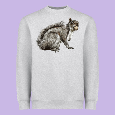 Gray Squirrel Heavyweight Sweatshirt Designed By Lillyallendesigns