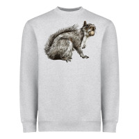 Heather Grey Gray Squirrel Heavyweight Sweatshirt - LillyAllenDesigns