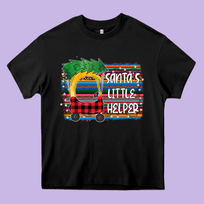Santas Little Helper Heavy Core Tee Designed By Bettercallsaul