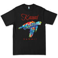 Black kauai hawaii watercolor sea turtle souvenir Premium Tee - longCreatives