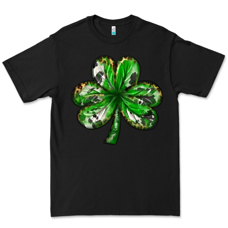 Shamrock With Leopard And Cowhide Premium Tee by NancyCooperArtShop | Teevron