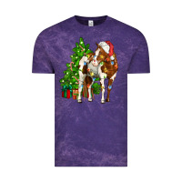 Cloud Purple american paint horse christmas tree Vintage Tee - CowGirlArtShop
