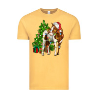 Vintage Mustard american paint horse christmas tree Vintage Tee - CowGirlArtShop