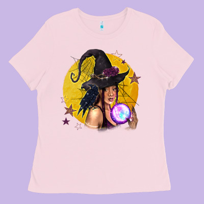 Black Witch Ladies Tee Designed By Texasbilliewilder