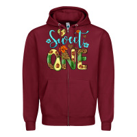 Burgundy sweet one avocado Zipper Hoodie - Artiststas