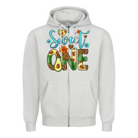 Dove Grey sweet one avocado Zipper Hoodie - Artiststas