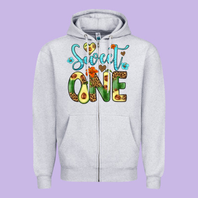 Sweet One Avocado Zipper Hoodie Designed By Artiststas