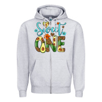 Heather Grey sweet one avocado Zipper Hoodie - Artiststas