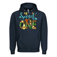 Navy sweet one avocado Zipper Hoodie - Artiststas