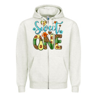 Oatmeal Heather sweet one avocado Zipper Hoodie - Artiststas