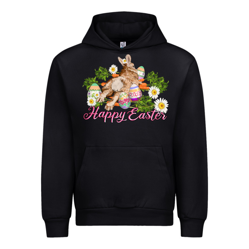 Easter Bunny With Carrots And Daisy Urban Hoodie by AdoDesignShop | Teevron