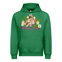 Emerald easter bunny with carrots and daisy Urban Hoodie - AdoDesignShop