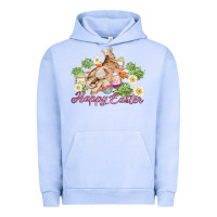 Pigment Grape Ice easter bunny with carrots and daisy Urban Hoodie - AdoDesignShop