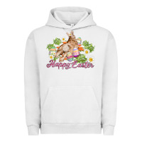 Pigment Lunar Rock easter bunny with carrots and daisy Urban Hoodie - AdoDesignShop