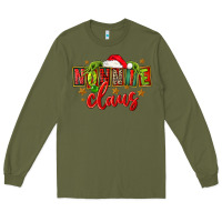 Army Green christmas nonnie claus Long Sleeve Tee - FaDigitalArtStudio