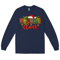 Navy christmas nonnie claus Long Sleeve Tee - FaDigitalArtStudio