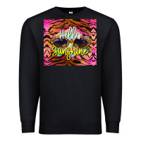 Black hello sunshine Premium Sweatshirt - BarkalooDesign