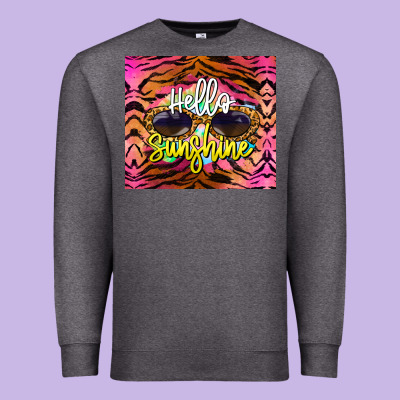 Hello Sunshine Premium Sweatshirt Designed By Barkaloodesign