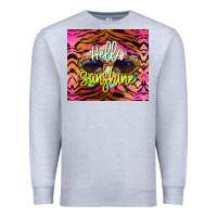 Heather Grey hello sunshine Premium Sweatshirt - BarkalooDesign