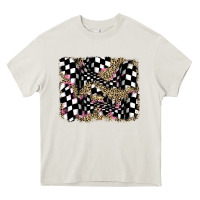 Cream racing leopard backgraund Heavy Core Tee - JahusDesignShop