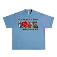 Pebble Blue Let all that you do be done in love i corinthians Urban Heavy Tee - HowdyJamesFarm