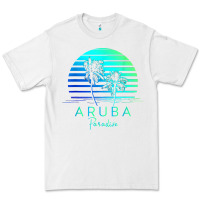 White Vintage Aruba Beach Tropical Vibes Vacation Souvenir Gift Premium Tee - longCreatives