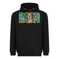 Black english bulldog mom  license plate template Heavyweight Hoodie - BarkalooDesign