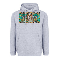 Heather Grey english bulldog mom  license plate template Heavyweight Hoodie - BarkalooDesign