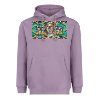 Lavender english bulldog mom  license plate template Heavyweight Hoodie - BarkalooDesign
