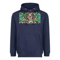 Navy english bulldog mom  license plate template Heavyweight Hoodie - BarkalooDesign