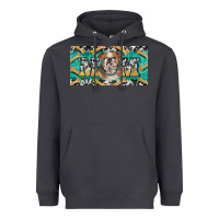Smoke english bulldog mom  license plate template Heavyweight Hoodie - BarkalooDesign
