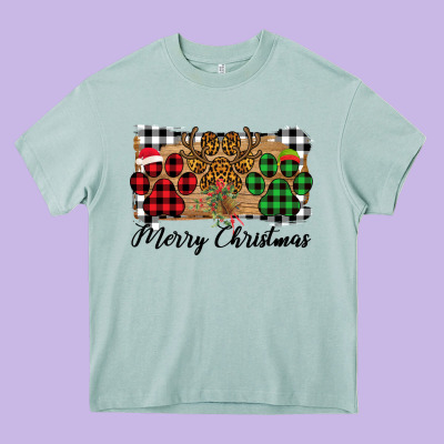 Merry Christmas Paws Heavy Core Tee Designed By Bettercallsaul