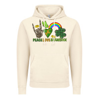 Vintage Artic Peace Love Shamrock  St. Patrick's Day Vintage Hoodie - CowGirlArtShop