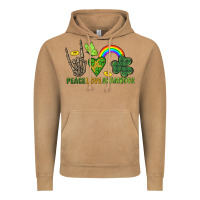 Vintage Camel Peace Love Shamrock  St. Patrick's Day Vintage Hoodie - CowGirlArtShop