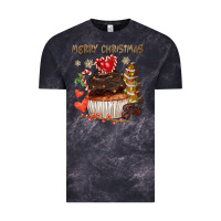 Cloud Black merry christmas cupcake chocolate Vintage Tee - CowGirlArtShop