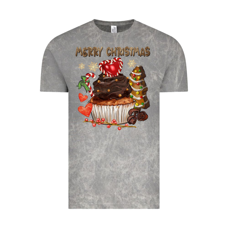 Merry Christmas Cupcake Chocolate Vintage Tee by CowGirlArtShop | Teevron