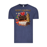 Vintage Denim merry christmas cupcake chocolate Vintage Tee - CowGirlArtShop