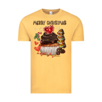 Vintage Mustard merry christmas cupcake chocolate Vintage Tee - CowGirlArtShop