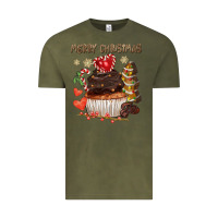 Vintage Olive merry christmas cupcake chocolate Vintage Tee - CowGirlArtShop
