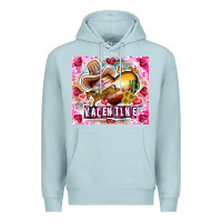 Blue Mist Be Mine Valentine Premium Hoodie - CowhideDigitalArt
