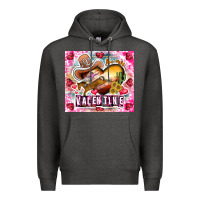 Charcoal Heather Be Mine Valentine Premium Hoodie - CowhideDigitalArt