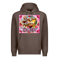 Coffee Be Mine Valentine Premium Hoodie - CowhideDigitalArt